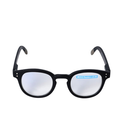 B+D Black Round Reading Glasses