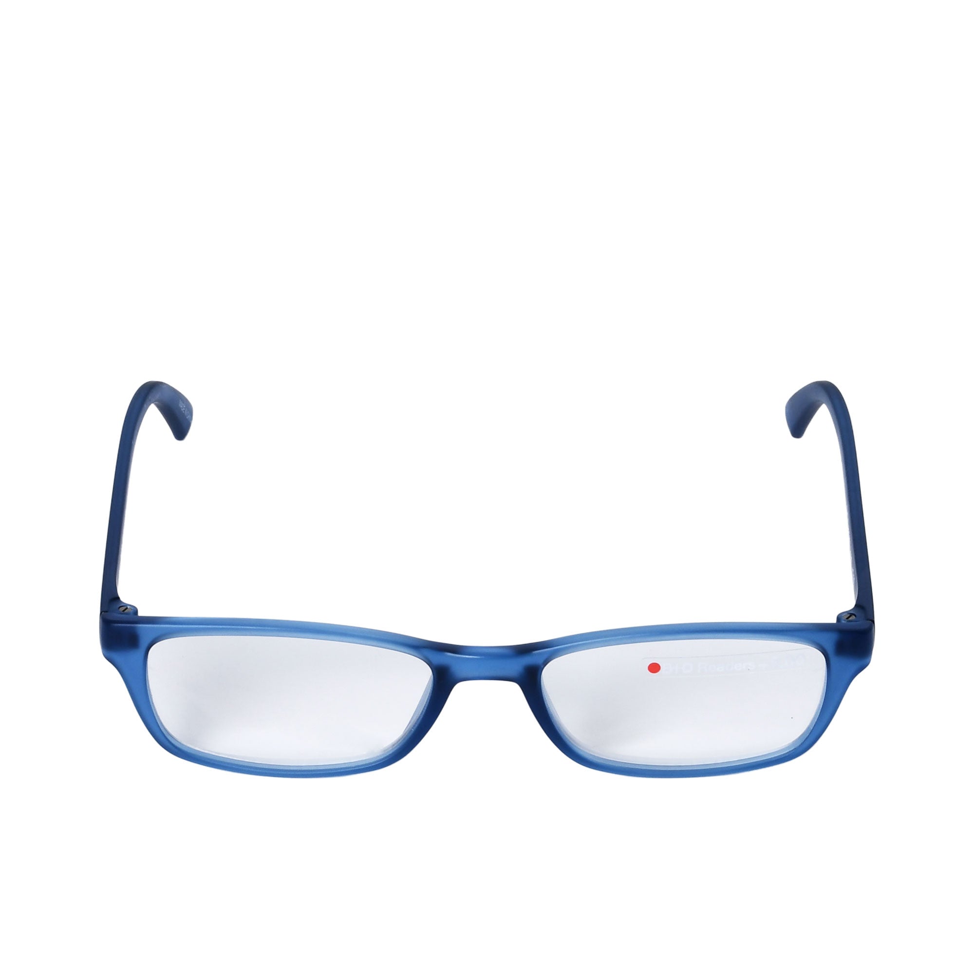 B+D Unisex Blue Rectangular Reading Glasses with Clear Lenses — Shop Now Online.