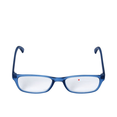B+D Blue Rectangular Reading Glasses