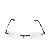 B+D Brown Rimless Reading Glasses