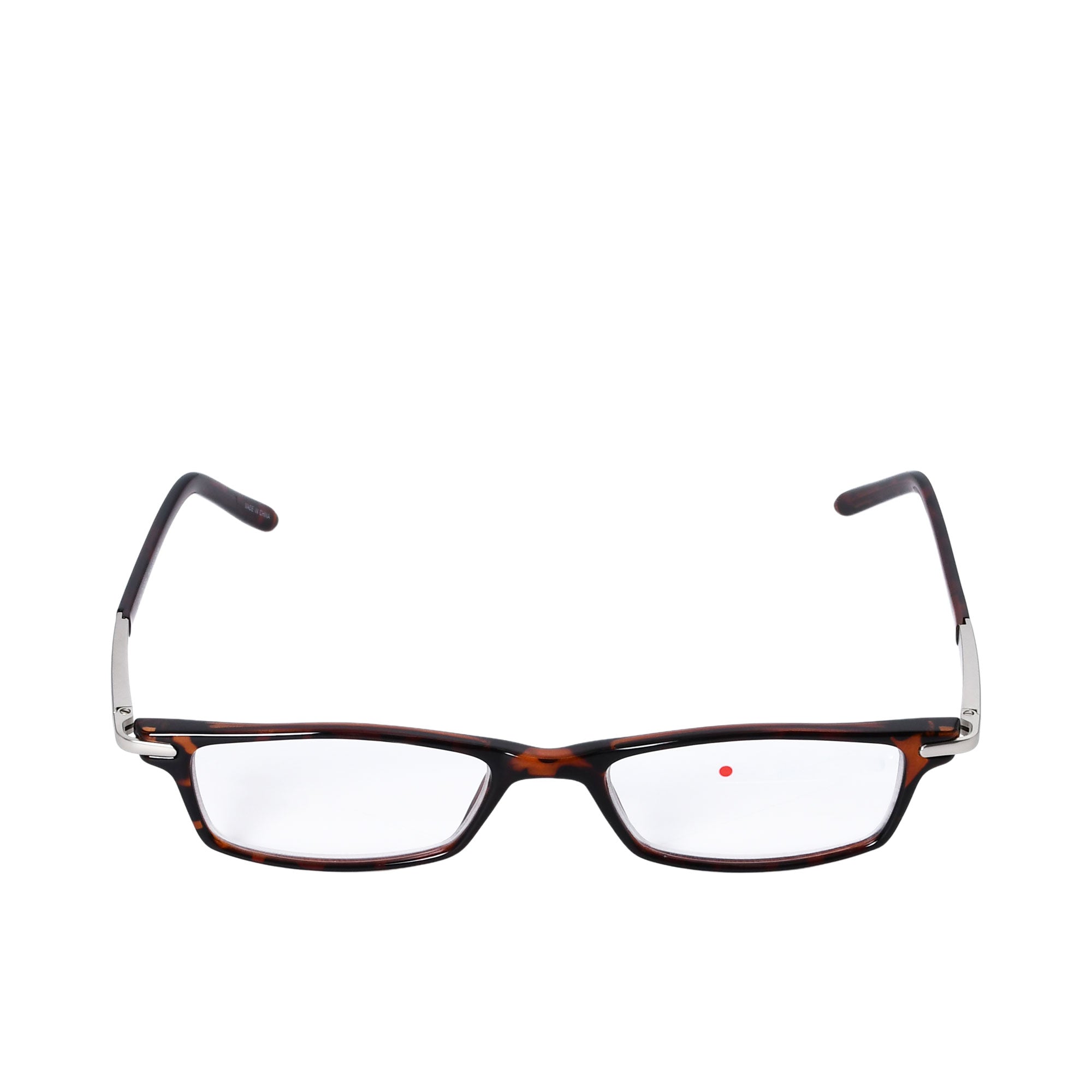 B+D Unisex Brown Tortoise Rectangular Reading Glasses with Clear Lenses — Now Available Online.