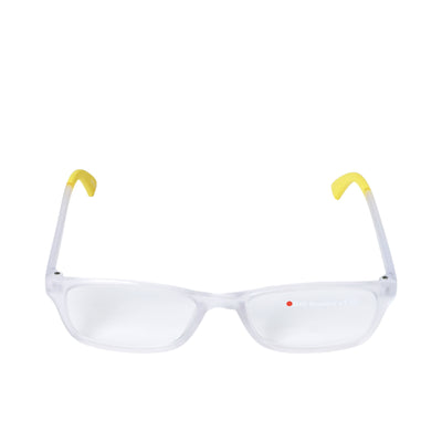 B+D Clear & Yellow Rectangular Reading Glasses
