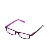B+D Unisex Purple Rectangular Reading Glasses with Clear Lenses — Find Online Today.