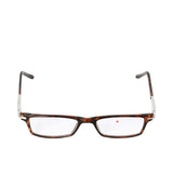B+D Rectangular Reading Glasses in Tortoiseshell with Silver Temples