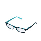 B+D Unisex Teal Rectangular Reading Glasses with Clear Lenses — Find Online Today.