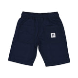 Back View of the Aigner Kids boys navy cargo bermuda shorts drawstring waist casual wear. Find Online Today