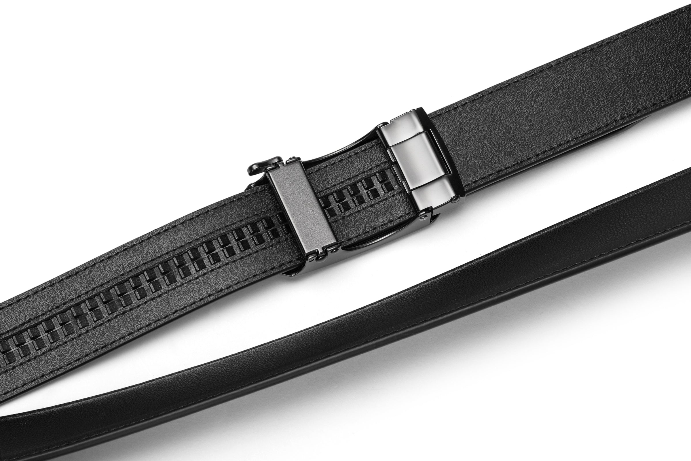 Samsonite AAMIR II Biz Plate AL Auto 04 Black Leather Belt