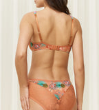 Back view of Model wearing the Triumph Shadow Spotlight orange wired bra, showcasing the decorative, adjustable straps with back closure. Available Online 