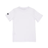 Back view of the Aigner Kids boys signature graphic t-shirt cotton top in White. Order Online Today