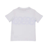 Back view of the Aigner Kids boys white t-shirt logo print. Available Online