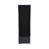 Back view of the scarf for the Nero women's black tailored abaya with front button detailing and matching scarf. Shop Online