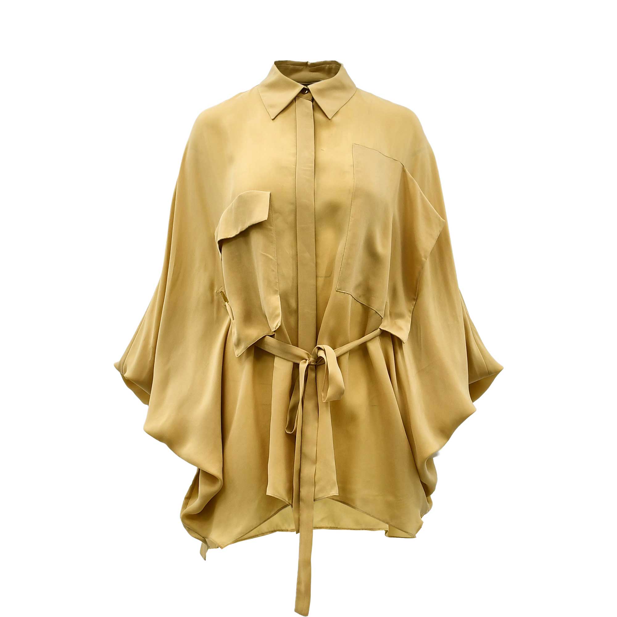 Baqa Women's Beige Blouse with Waist Tie and Pocket – Shop the Latest Online