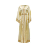 Baqa Women's Ivory Gold Long Flared Dress – Available for Purchase Online
