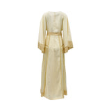 Baqa Women's Ivory Gold Long Flared Dress – Available for Purchase Online