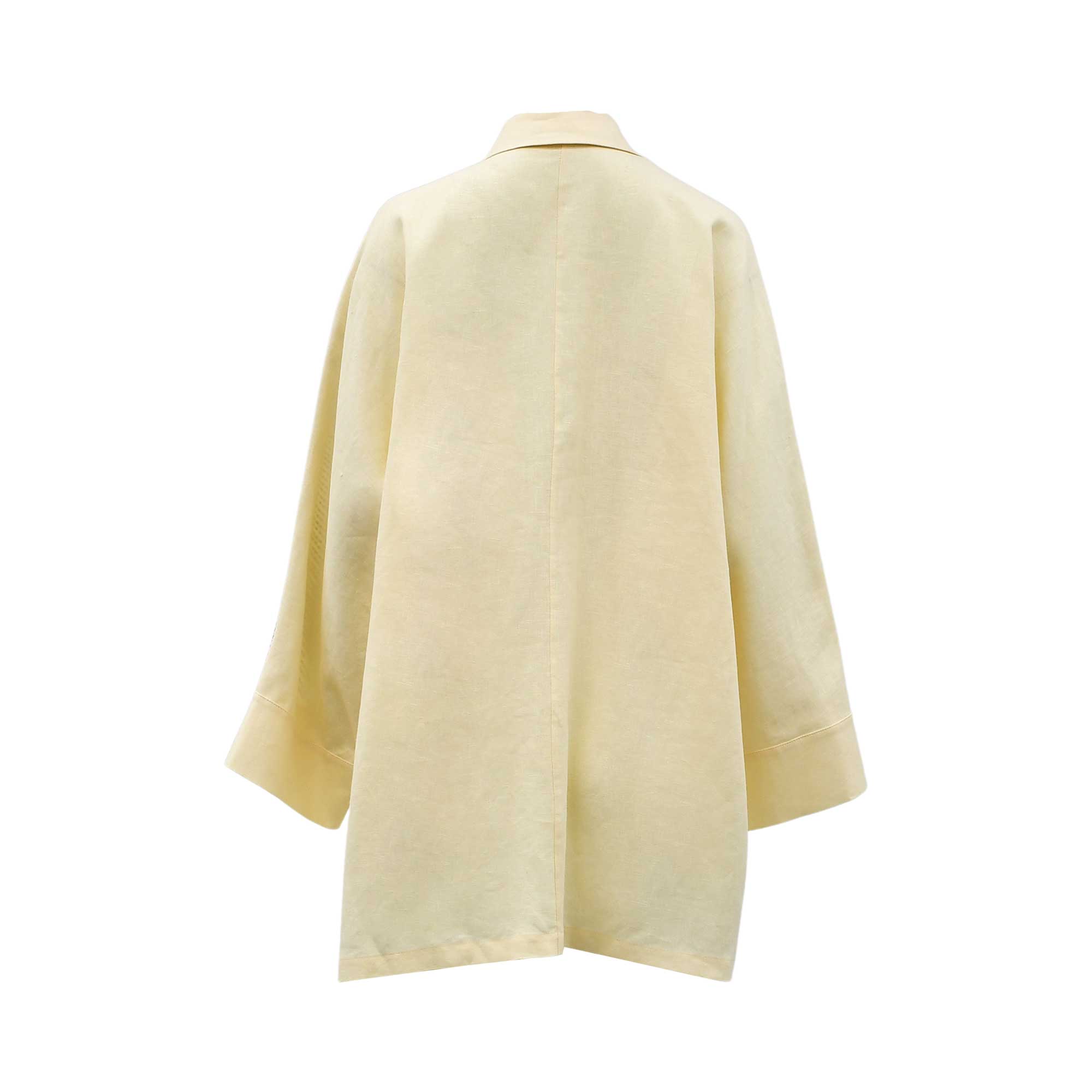 Baqa Women's Light Yellow Embellished Oversized Blouse with Wide Sleeves – Shop Now Online