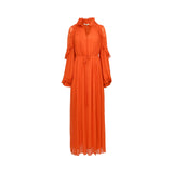 Baqa Women's Orange Long Pleated Dress – Shop Online