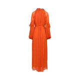 Baqa Women's Orange Long Pleated Dress – Shop Online