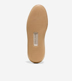 Tan rubber sole with horizontal traction ridges and a light beige rectangular inset with 'COLE HAAN GRAND360' branding.