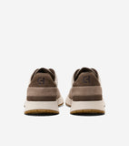 Pair of men's light brown sneakers with dark brown suede heel counters featuring a 'CH' logo, off-white midsoles, and brown o