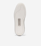 Light grey sneaker sole with horizontal ridges, wavy lines, and a recessed grey Cole Haan Grand360 logo patch.