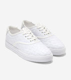 W31966:WHITE WOVEN CANVAS/LEATHER/WHITE