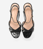 W34656:BLACK CROC PRINT LEATHER