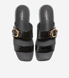 W35351:BLACK CROC PRINT LEATHER