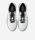 W32839:WHITE PERF LEATHER/BLACK/WHITE