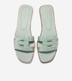 W37014:LILY PAD CROC PRINT LEATHER