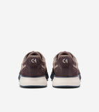 Dark brown and taupe mesh sneakers with off-white soles, navy undersides, and 'CH' logo on heels.