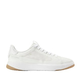 White Cole Haan GrandPrø low-top court sneakers with mesh and smooth overlays, seven-eyelet lacing, and a gum-coloured outsol