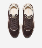 W34884:CH DK CHOCOLATE SUEDE/WOOL/SOFT GOLD/WHITE