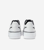 W32839:WHITE PERF LEATHER/BLACK/WHITE