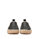 W34991:BLACK LTHR/NATURAL RAFFIA