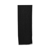 A lightweight, semi-transparent black rectangular sheila (hijab) designed to match the abaya set.