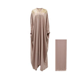 Bazzah Couture Women’s Beige Abaya – Available for Purchase Online 