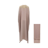 Bazzah Couture Women’s Beige Abaya – Available for Purchase Online 