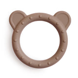 Mushie Kids Silicone Teether Bear - Natural | Soothing Relief for Sore Gums
