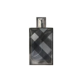 Perfume bottle with checkered design on a white background.