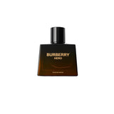 Burberry Hero Elixir de Parfum masculine spray bottle with a deep amber-to-black gradient glass design and a black cap, from Blue Salon Online.