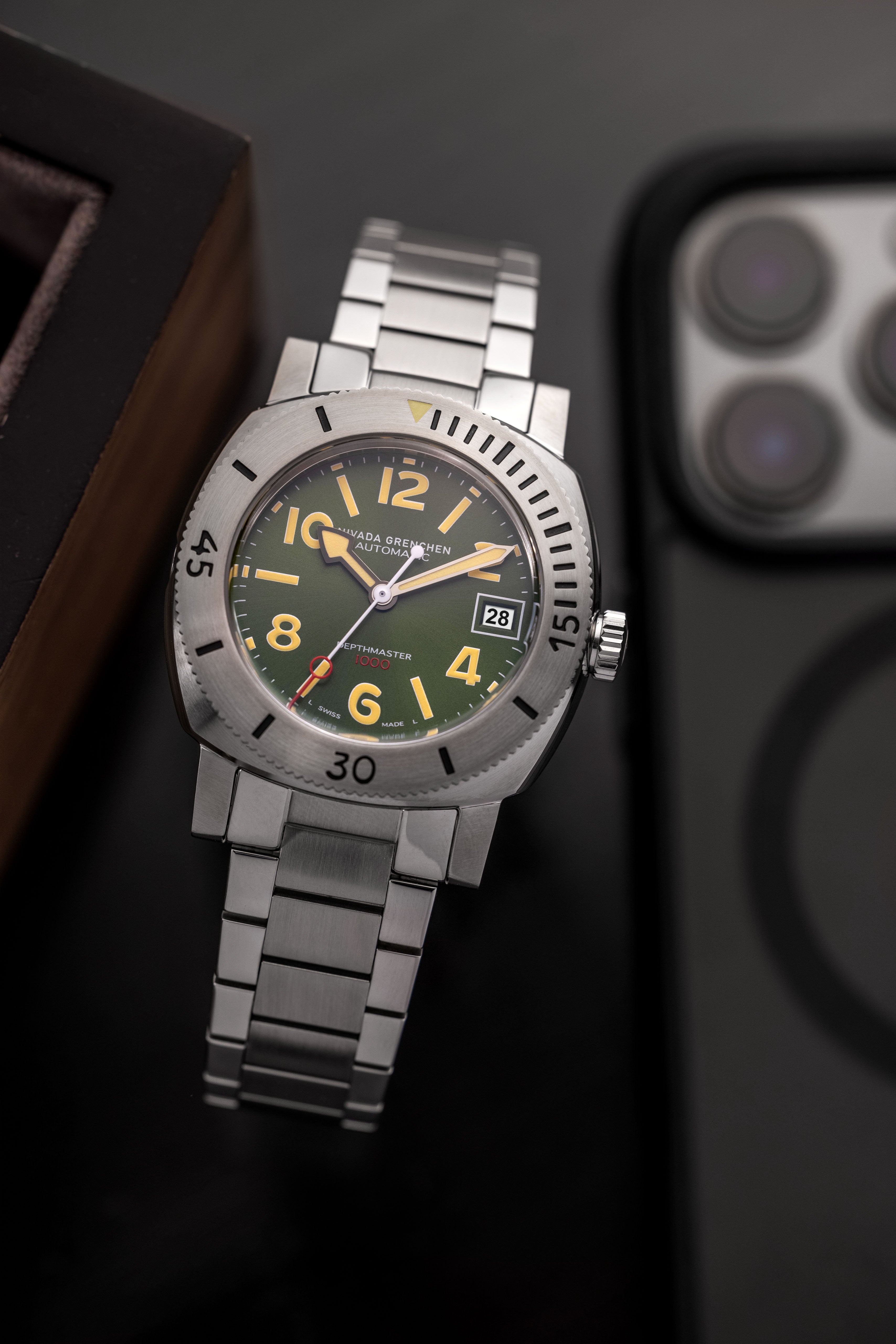 Nivada Grenchen Numerals Date - Depthmaster - 14103A Men's Automatic Watch | Fashion Watches | FYFL | GCC | Men | Mens | Mens Watches | Watches Nivada Grenchen Numerals Date - Depthmaster - 14103A Men's Automatic Watch | Fashion Watches | FYFL | GCC | Men | Mens | Mens Watches | Watches