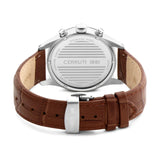 Cerruti Cavareno Men's Green Dial Brown Leather Strap Watch