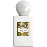 CAVE Mystic Moon Eau de Parfum white bottle with gold label and marble-effect spherical cap.