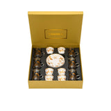 Casa Blu Butterfly Tea & Arabic Coffee Set (18pc) - Gold Accents