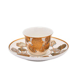 Casa Blu Ginkgo Leaf Tea & Arabic Coffee Set (18pc) - Gold Accents