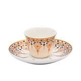 Casa Blu Geometric Tea & Arabic Coffee Cup Set (18pc) - Gold Accents