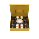 Casa Blu Geometric Tea & Arabic Coffee Cup Set (18pc) - Gold Accents