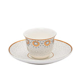 Casa Blu Geometric Tea & Qahwa Cup Set (18pc) - Gold Accents