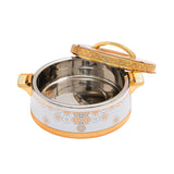 Casa Blu Metal Food Warmer with Elegant Geometric Pattern Design