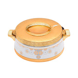 Casa Blu Metal Food Warmer with Elegant Geometric Pattern Design